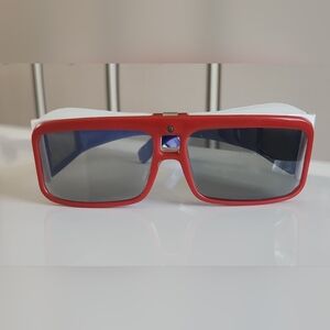 Vintage Foster Grant ff77 Aqua Mates Sunglasses 70s Red White Blue